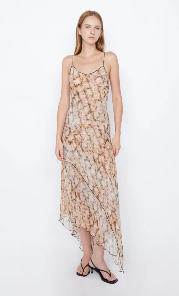 Bec Bridge CIEL ASYM DRESS 8211 GEO SHIBORI Women Maxi Dresses