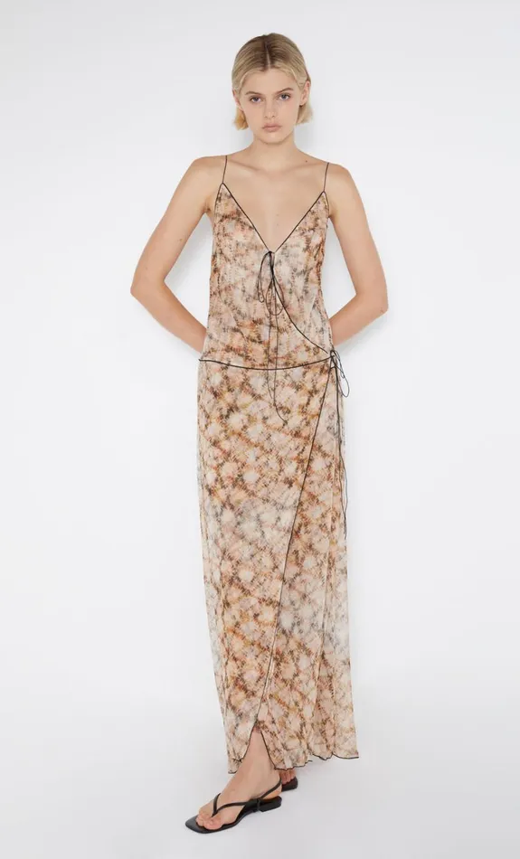 Bec Bridge CIEL WRAP MAXI DRESS 8211 GEO SHIBORI Women Maxi Dresses