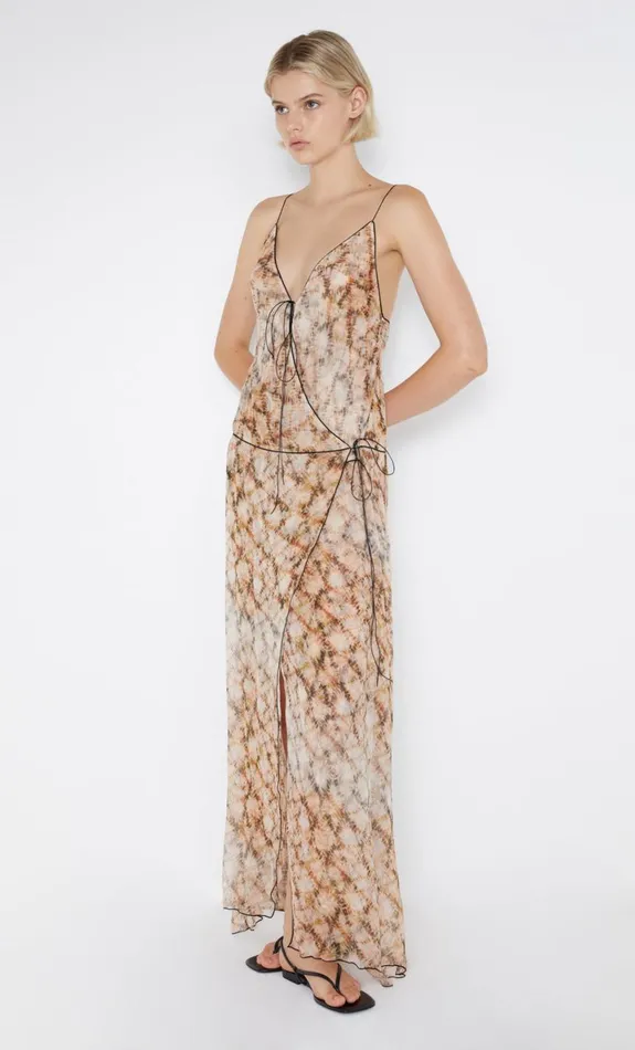 Bec Bridge CIEL WRAP MAXI DRESS 8211 GEO SHIBORI Women Maxi Dresses