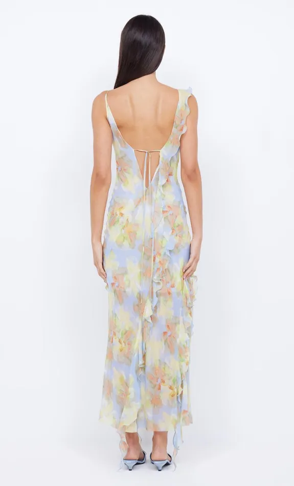 Bec Bridge COURTNEY FRILL MAXI DRESS 8211 BLUE BLOSSOM Women Maxi Dresses
