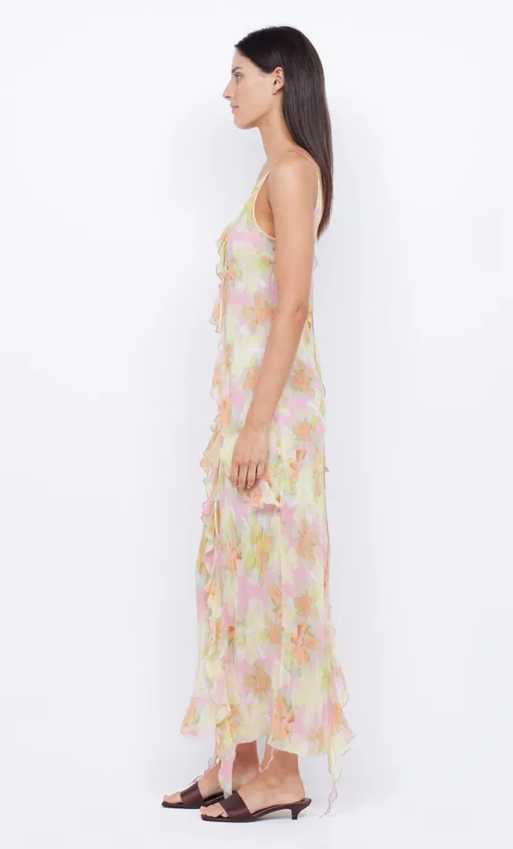 Bec Bridge COURTNEY FRILL MAXI DRESS 8211 PINK BLOSSOM Women Prom Dresses