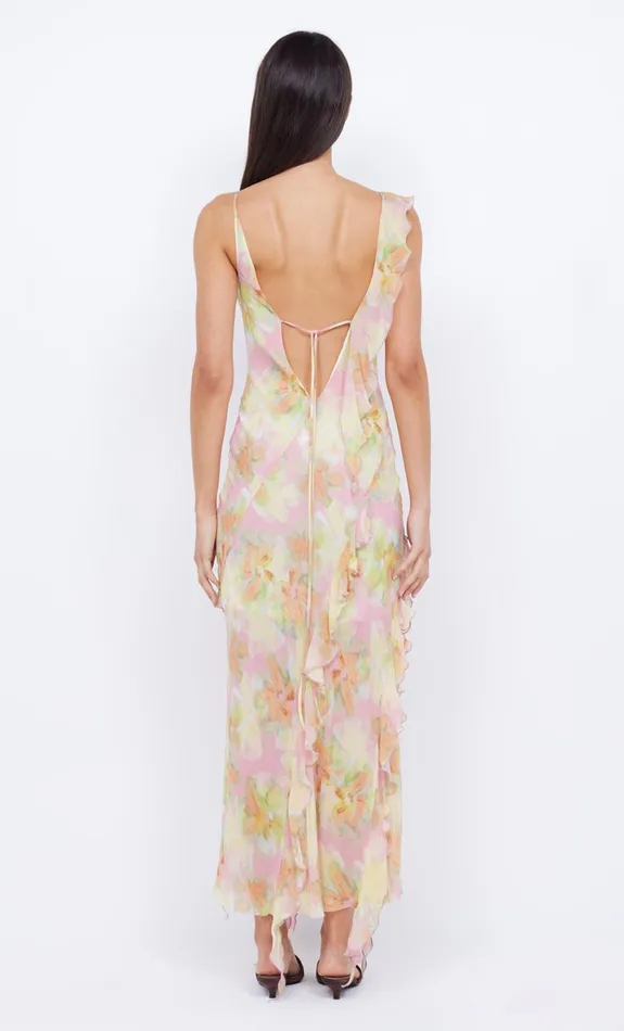 Bec Bridge COURTNEY FRILL MAXI DRESS 8211 PINK BLOSSOM Women Prom Dresses