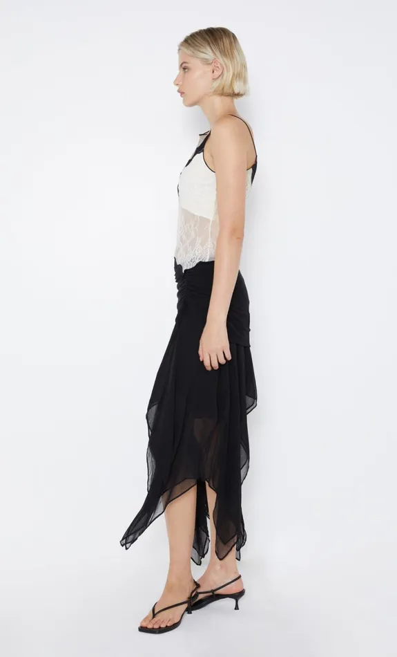 Bec Bridge ELZETTE ASYM MIDI SKIRT 8211 BLACK Women Skirts