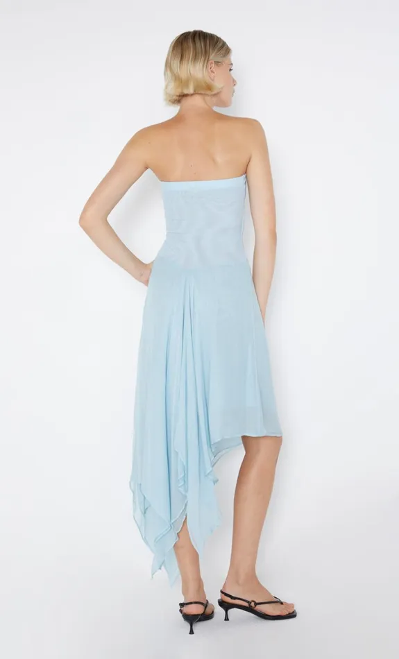 Bec Bridge ELZETTE STRAPLESS MIDI DRESS 8211 DOLPHIN BLUE Women Midi Dresses