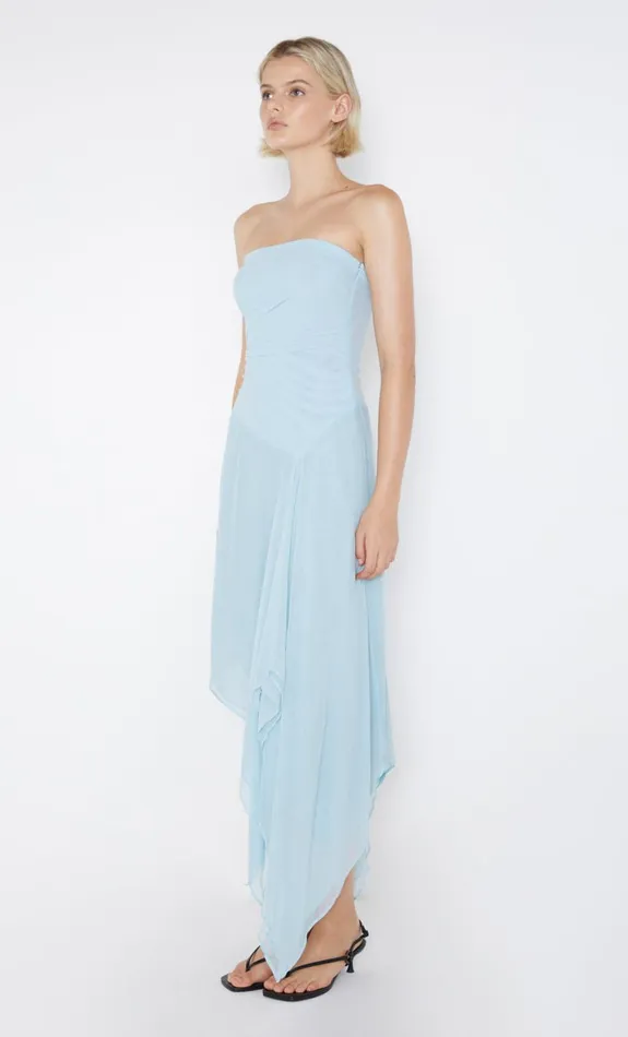 Bec Bridge ELZETTE STRAPLESS MIDI DRESS 8211 DOLPHIN BLUE Women Prom Dresses