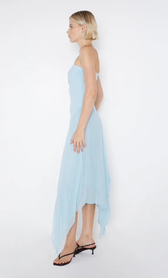 Bec Bridge ELZETTE STRAPLESS MIDI DRESS 8211 DOLPHIN BLUE Women Prom Dresses