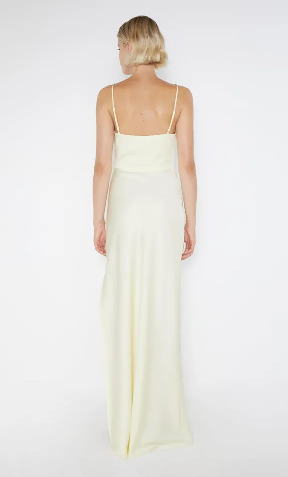 Bec Bridge EMILIA SCOOP NECK DRESS 8211 ICE YELLOW Women Bridesmaid Dresses