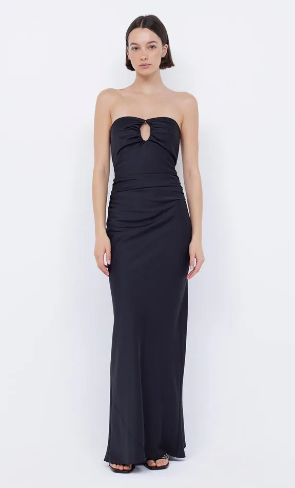 Bec Bridge EMILIA STRAPLESS DRESS 8211 BLACK Women Maxi Dresses