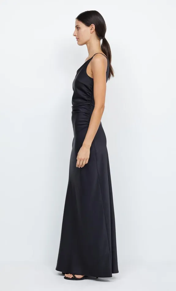 Bec Bridge ETERNITY ASYM MAXI DRESS 8211 BLACK Women Prom Dresses
