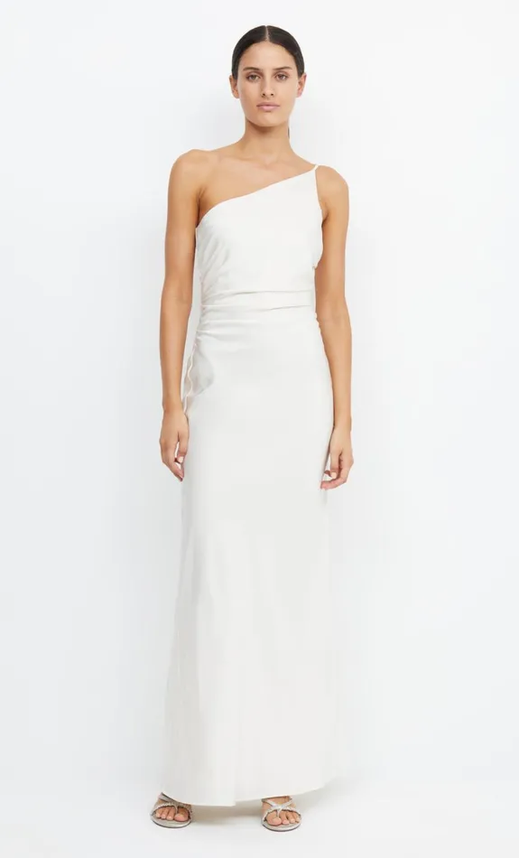 Bec Bridge ETERNITY ASYM MAXI DRESS 8211 CREAM Women Maxi Dresses