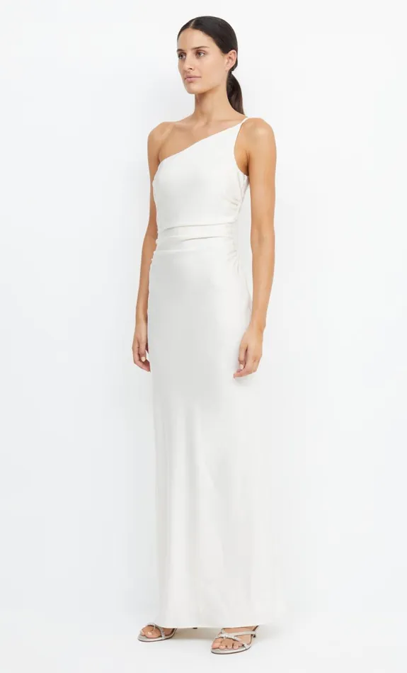 Bec Bridge ETERNITY ASYM MAXI DRESS 8211 CREAM Women Maxi Dresses