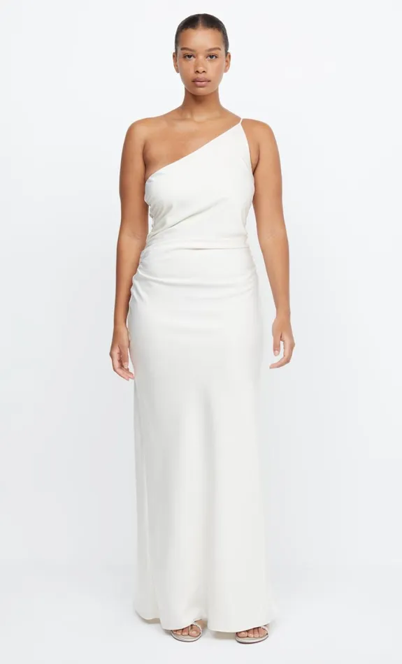 Bec Bridge ETERNITY ASYM MAXI DRESS 8211 CREAM Women Maxi Dresses