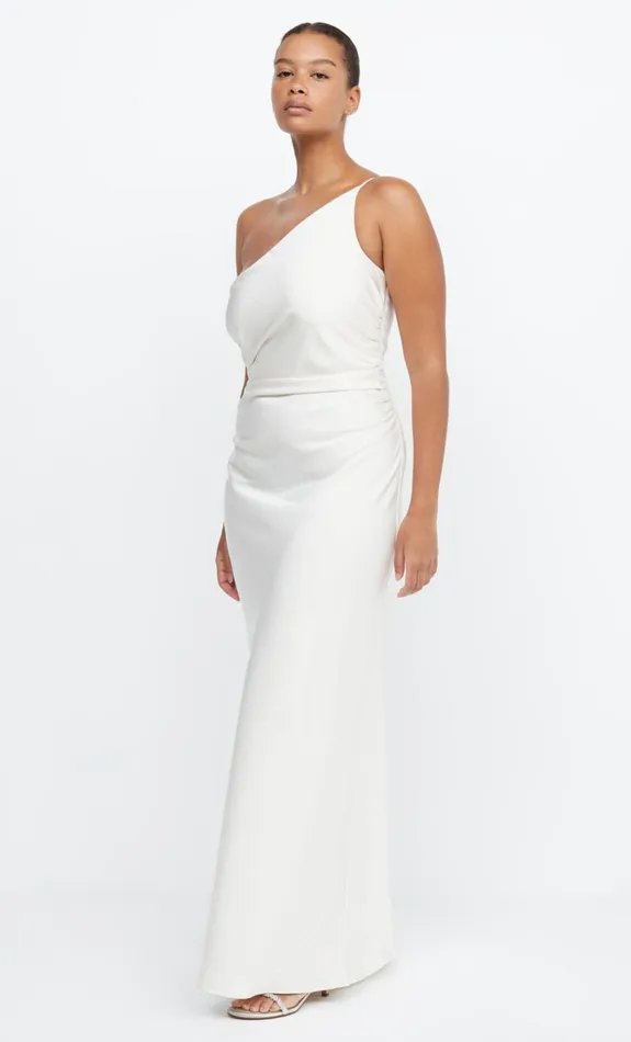 Bec Bridge ETERNITY ASYM MAXI DRESS 8211 CREAM Women Maxi Dresses