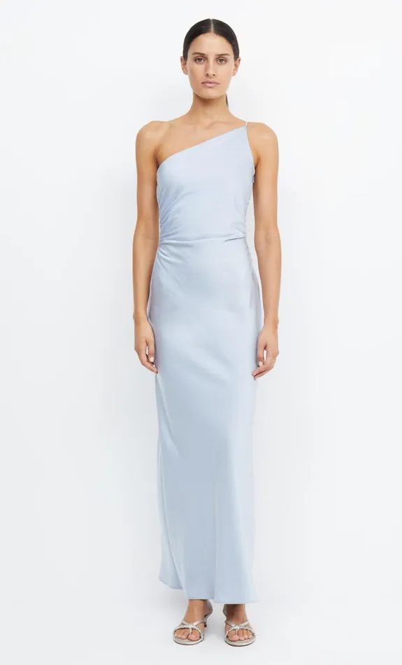 Bec Bridge ETERNITY ASYM MAXI DRESS 8211 DUSTY BLUE Women Prom Dresses