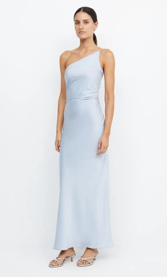 Bec Bridge ETERNITY ASYM MAXI DRESS 8211 DUSTY BLUE Women Prom Dresses
