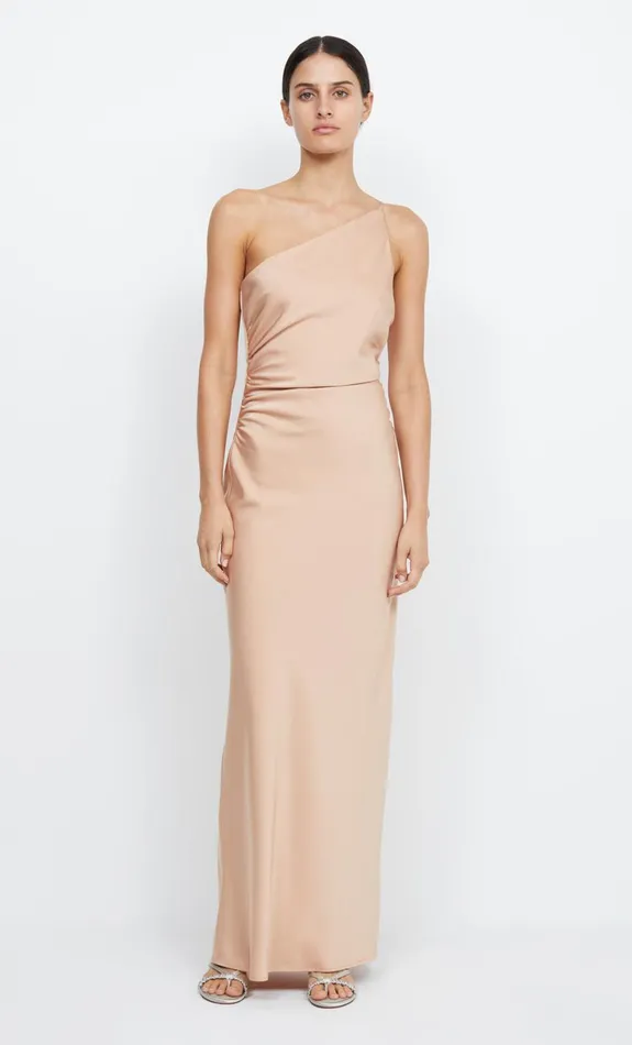 Bec Bridge ETERNITY ASYM MAXI DRESS 8211 ROSE GOLD Women Prom Dresses