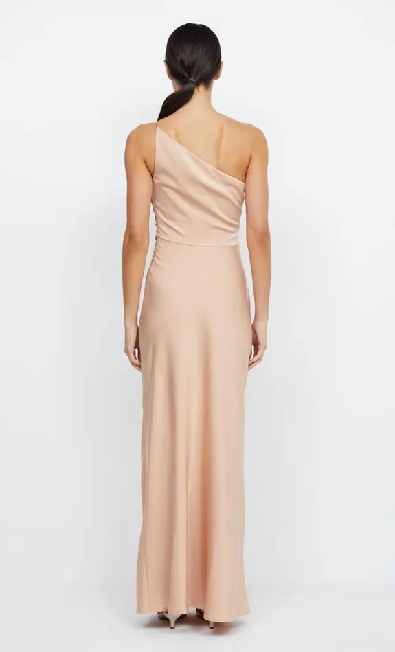 Bec Bridge ETERNITY ASYM MAXI DRESS 8211 ROSE GOLD Women Prom Dresses
