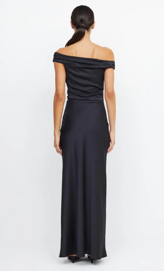 Bec Bridge ETERNITY OFF SHOULDER MAXI 8211 BLACK Women Maxi Dresses