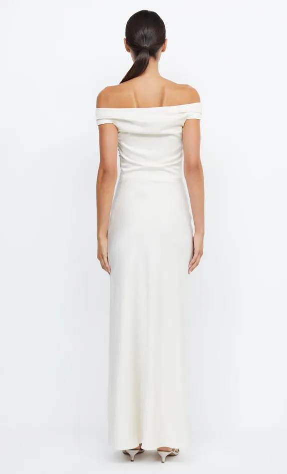 Bec Bridge ETERNITY OFF SHOULDER MAXI 8211 CREAM Women Maxi Dresses