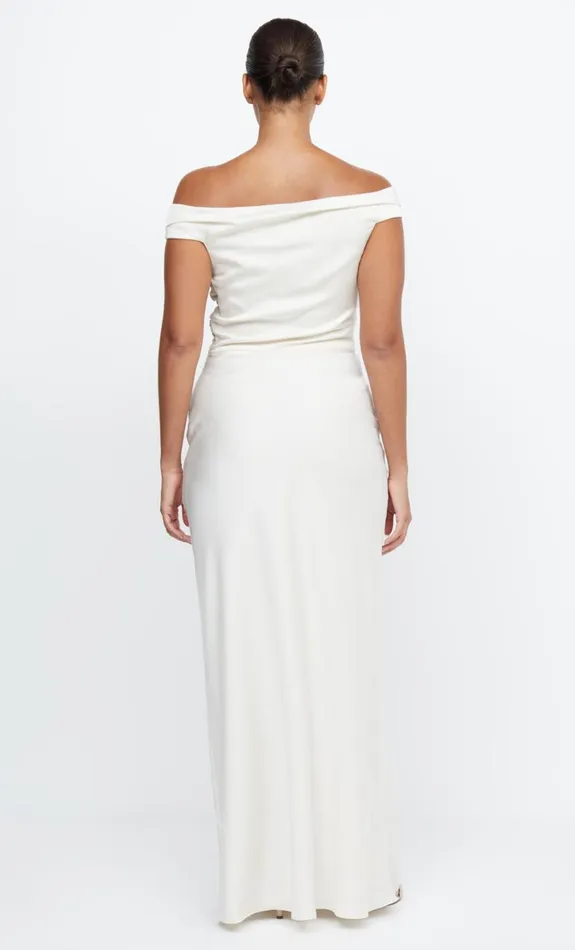 Bec Bridge ETERNITY OFF SHOULDER MAXI 8211 CREAM Women Maxi Dresses