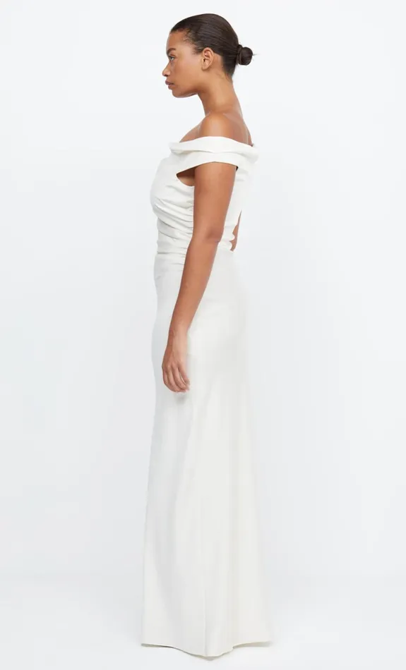 Bec Bridge ETERNITY OFF SHOULDER MAXI 8211 CREAM Women Maxi Dresses