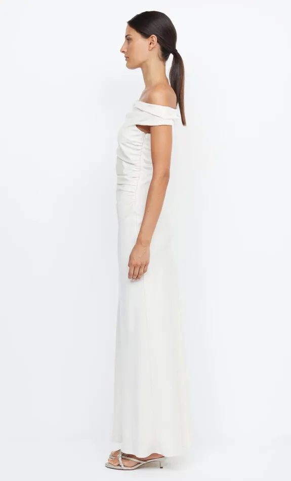 Bec Bridge ETERNITY OFF SHOULDER MAXI 8211 CREAM Women Maxi Dresses