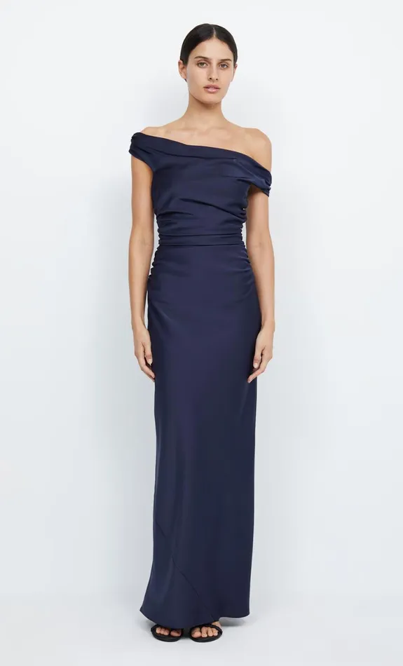 Bec Bridge ETERNITY OFF SHOULDER MAXI 8211 INK Women Prom Dresses