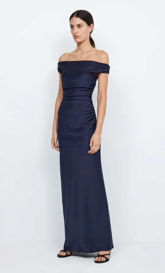 Bec Bridge ETERNITY OFF SHOULDER MAXI 8211 INK Women Prom Dresses
