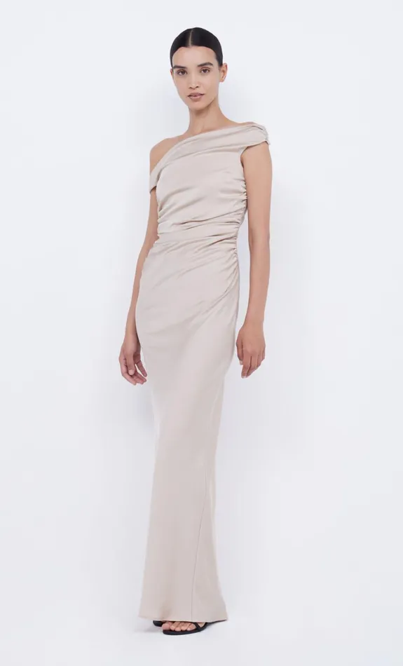 Bec Bridge ETERNITY OFF SHOULDER MAXI 8211 SAND Women Maxi Dresses