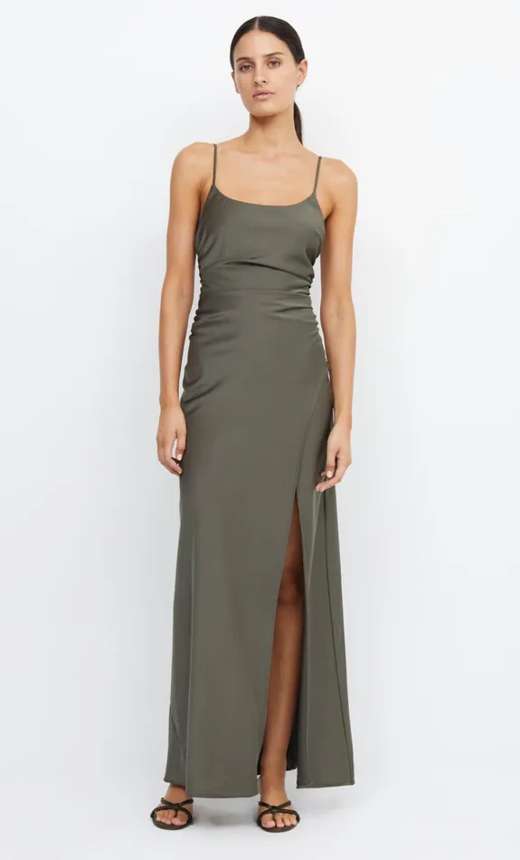 Bec Bridge ETERNITY SCOOP MAXI DRESS 8211 DARK WILLOW Women Prom Dresses