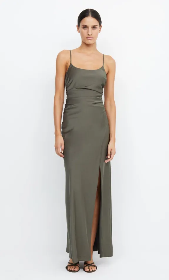 Bec Bridge ETERNITY SCOOP MAXI DRESS 8211 DARK WILLOW Women Prom Dresses