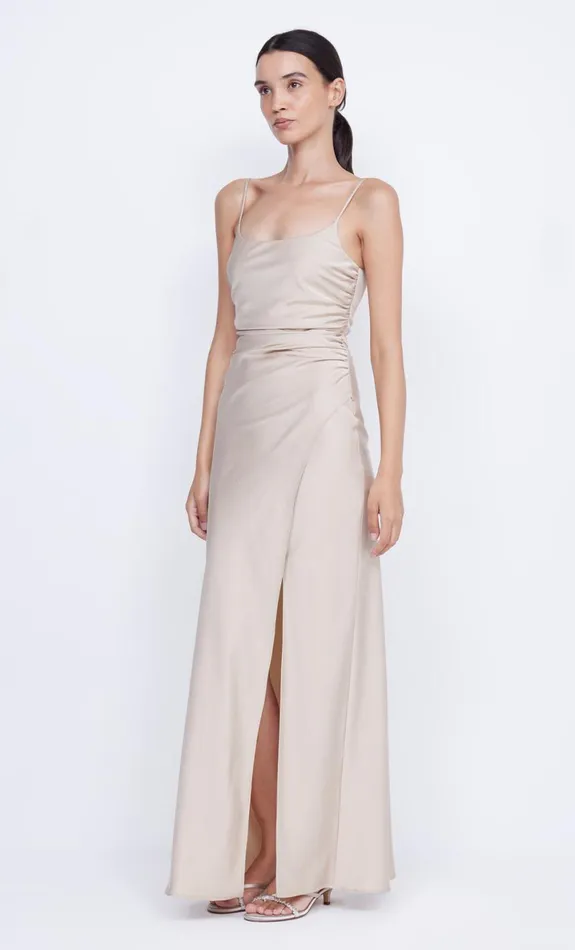 Bec Bridge ETERNITY SCOOP MAXI DRESS 8211 SAND Women Prom Dresses