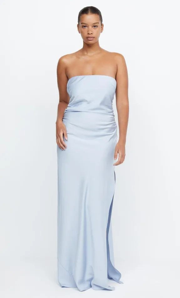 Bec Bridge ETERNITY STRAPLESS MAXI 8211 DUSTY BLUE Women Bridesmaid Dresses