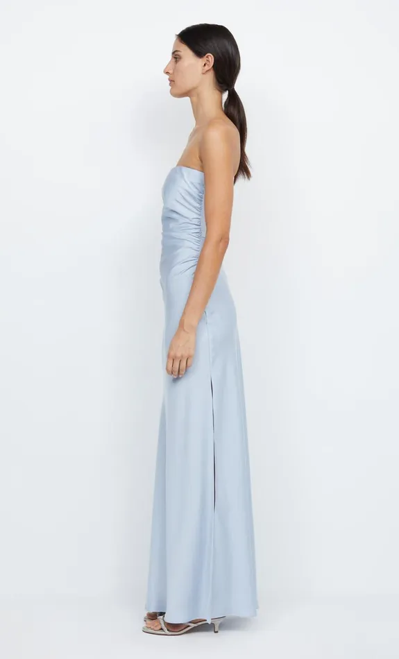 Bec Bridge ETERNITY STRAPLESS MAXI 8211 DUSTY BLUE Women Prom Dresses
