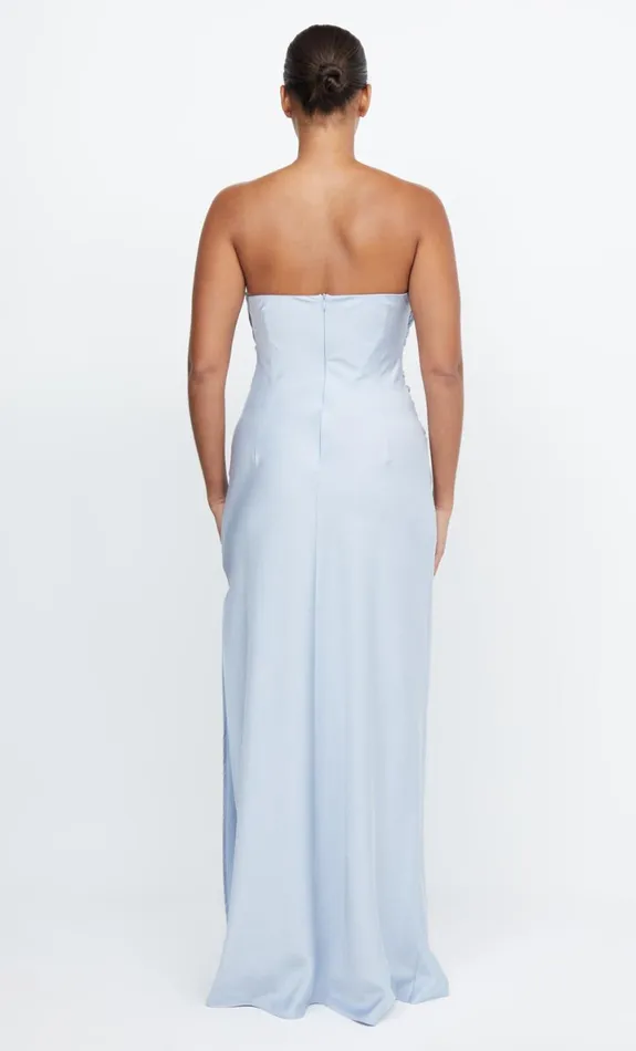Bec Bridge ETERNITY STRAPLESS MAXI 8211 DUSTY BLUE Women Prom Dresses