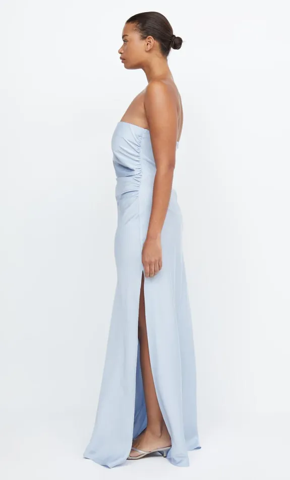 Bec Bridge ETERNITY STRAPLESS MAXI 8211 DUSTY BLUE Women Prom Dresses