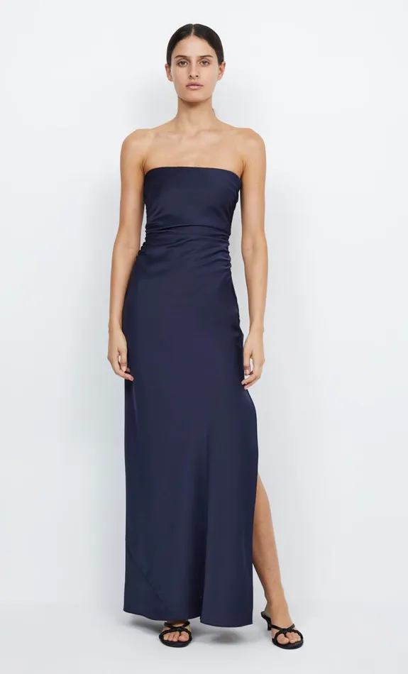 Bec Bridge ETERNITY STRAPLESS MAXI 8211 INK Women Maxi Dresses