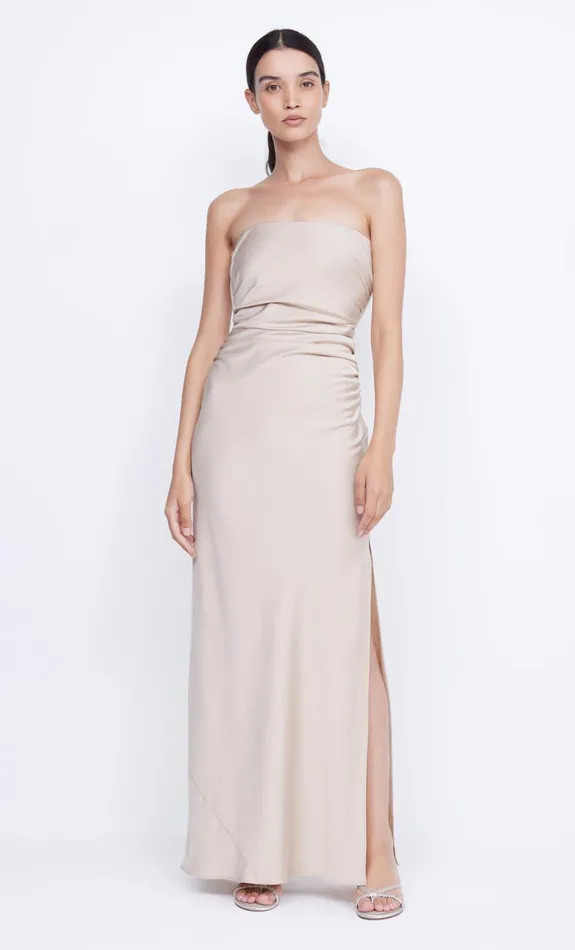 Bec Bridge ETERNITY STRAPLESS MAXI 8211 SAND Women Bridesmaid Dresses