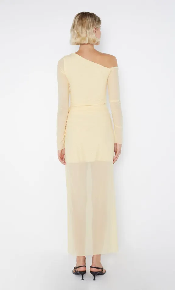 Bec Bridge FAE ASYM LONG SLEEVE DRESS 8211 BUTTER YELLOW Women Maxi Dresses