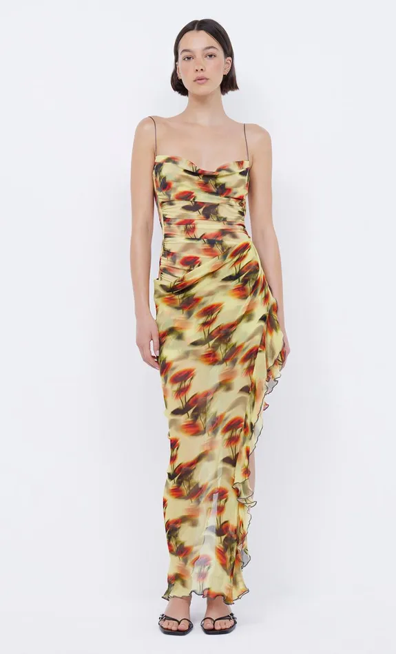 Bec Bridge FIORE ASYM MAXI DRESS 8211 CITRUS ROSE Women Maxi Dresses
