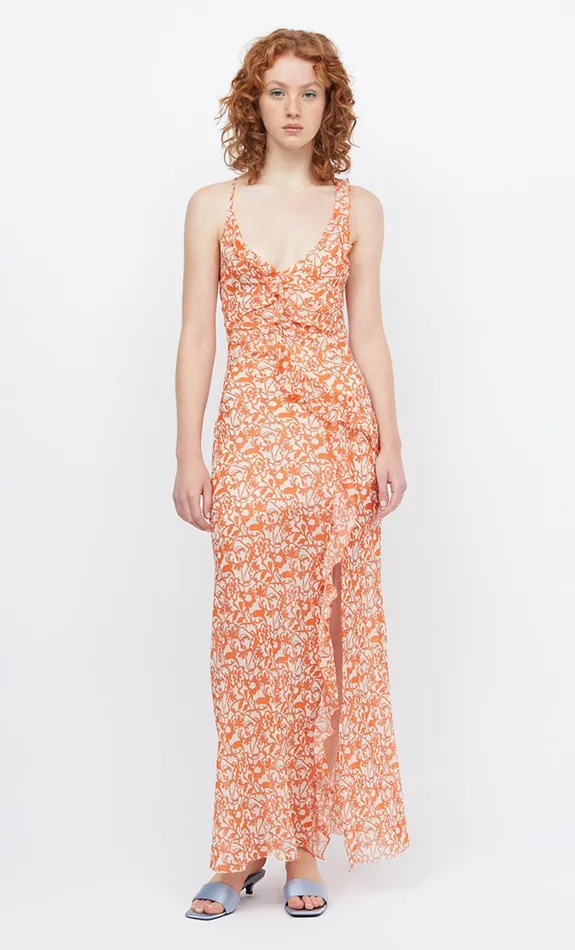 Bec Bridge FIREFLY FRILL MAXI DRESS 8211 FIESTA FLORAL Women Wedding Guest