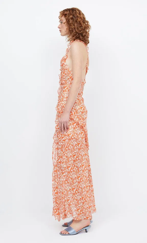 Bec Bridge FIREFLY FRILL MAXI DRESS 8211 FIESTA FLORAL Women Wedding Guest