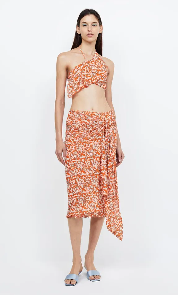 Bec Bridge FIREFLY HALTER CROP TOP 8211 FIESTA FLORAL Women Sleeveless