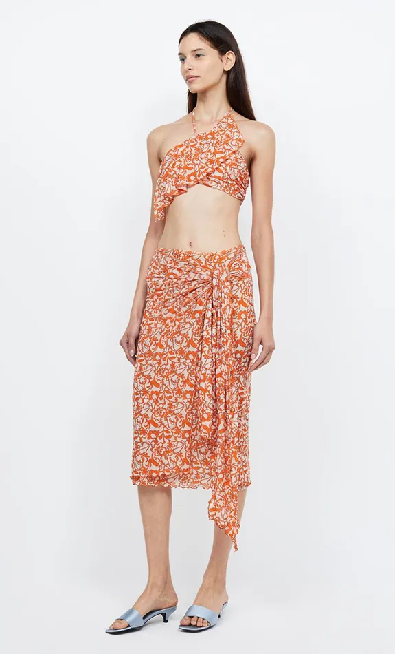 Bec Bridge FIREFLY HALTER CROP TOP 8211 FIESTA FLORAL Women Sleeveless