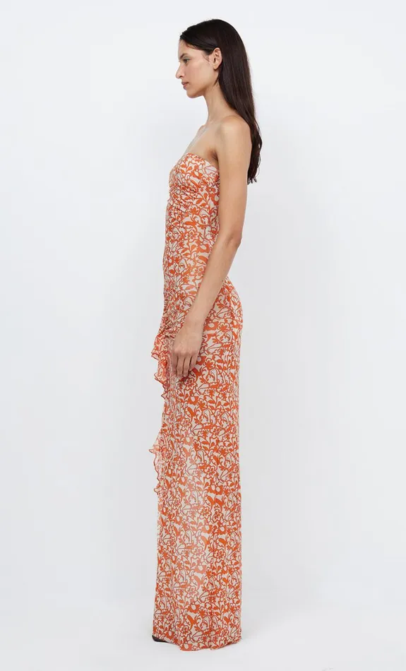 Bec Bridge FIREFLY STRAPLESS DRESS 8211 FIESTA FLORAL Women Maxi Dresses