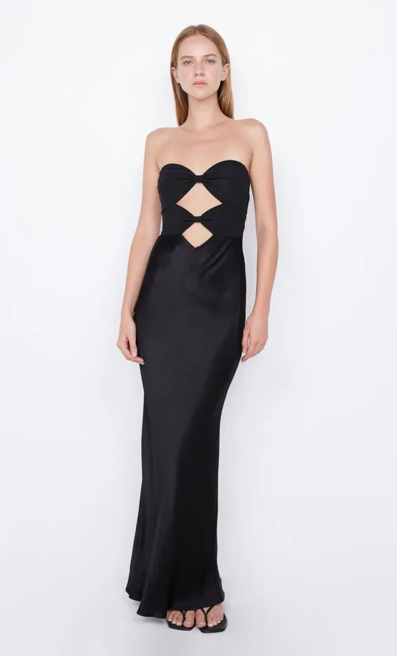 Bec Bridge HALLE STRAPLESS DRESS 8211 BLACK Women Prom Dresses