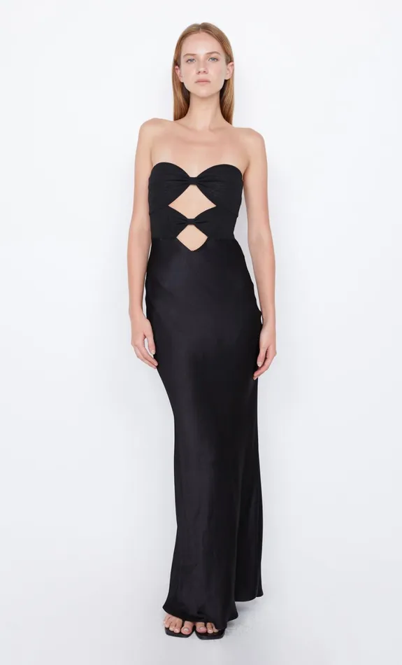 Bec Bridge HALLE STRAPLESS DRESS 8211 BLACK Women Prom Dresses