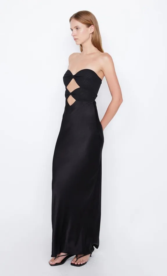 Bec Bridge HALLE STRAPLESS DRESS 8211 BLACK Women Prom Dresses
