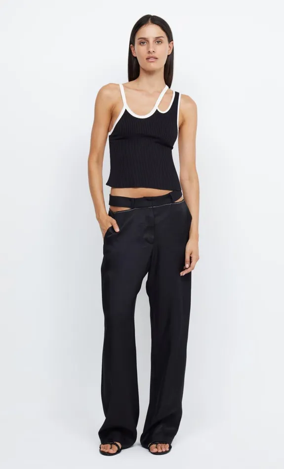 Bec Bridge HARI BACKLESS TOP 8211 BLACKIVORY Women Sleeveless