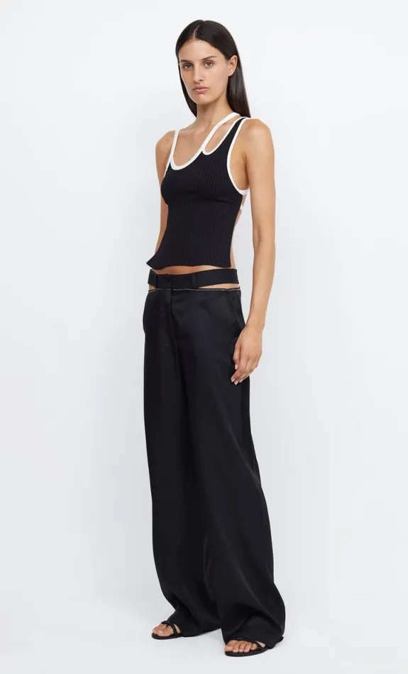 Bec Bridge HARI BACKLESS TOP 8211 BLACKIVORY Women Sleeveless